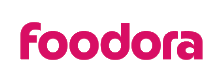 Logo Foodora v tučných růžových písmenech na světle šedém pozadí, ideální pro zdůraznění služeb jako „denní menu Hradec Králové“ nebo „Prima oběd“ pro vaše každodenní obědové potřeby.